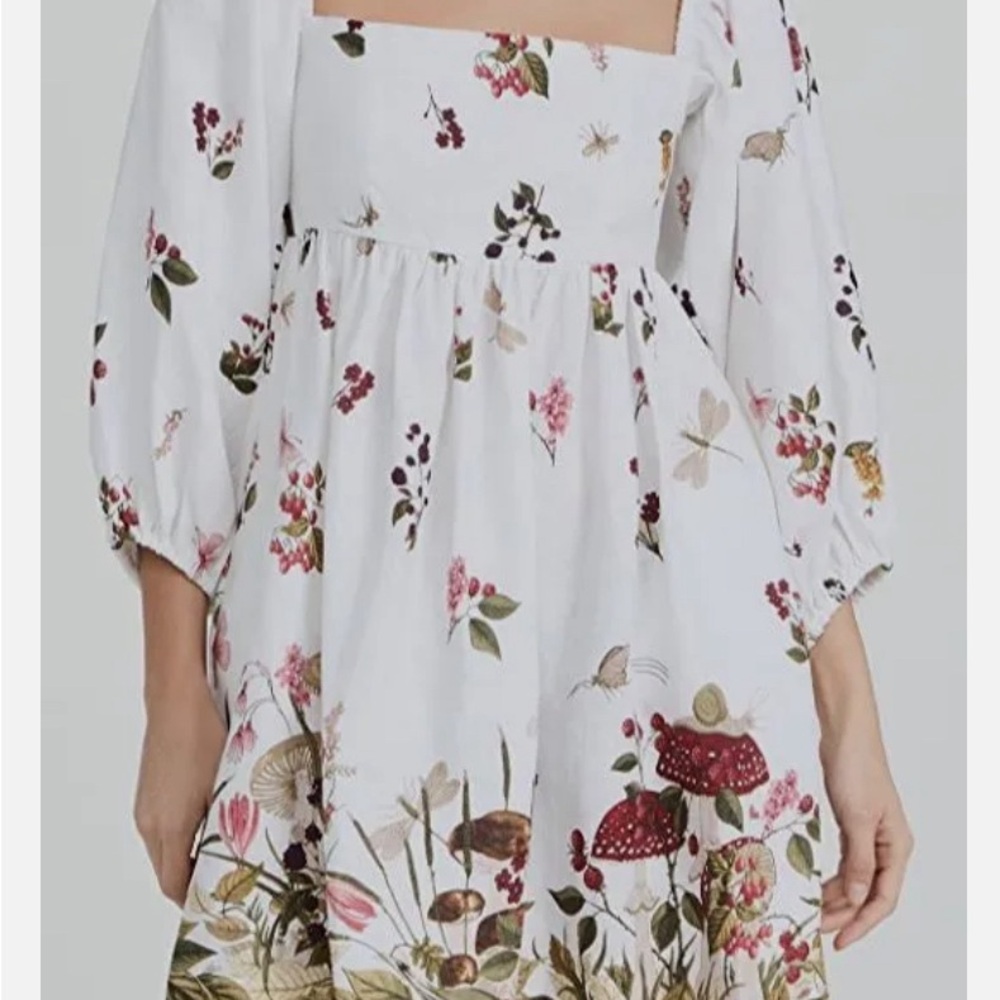 Cara Cara White and Floral Sip Sip Dress